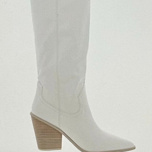 Steve Madden Womens Bronco Faux Leather Knee-High Boots Shoes Size 9 - Picture 2 of 6